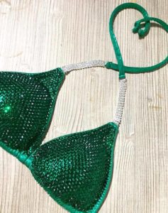 Emerald competition stage bikini