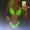 Neon competition stage bikini - moulded bra top high waisted Russian style briefs