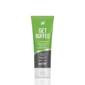 Pre-Tan Body Scrub and Skin Balancing Exfoliator - get buffed pro tan product.