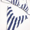 White and navy stripe bikini