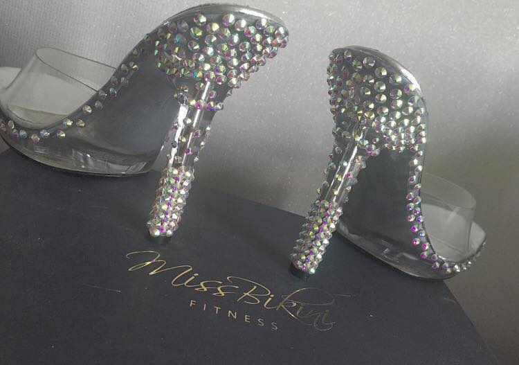 Bespoke competition heels for fitness competitions and pole dancing.
