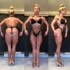 black practice posing bikini push up bra for fitness