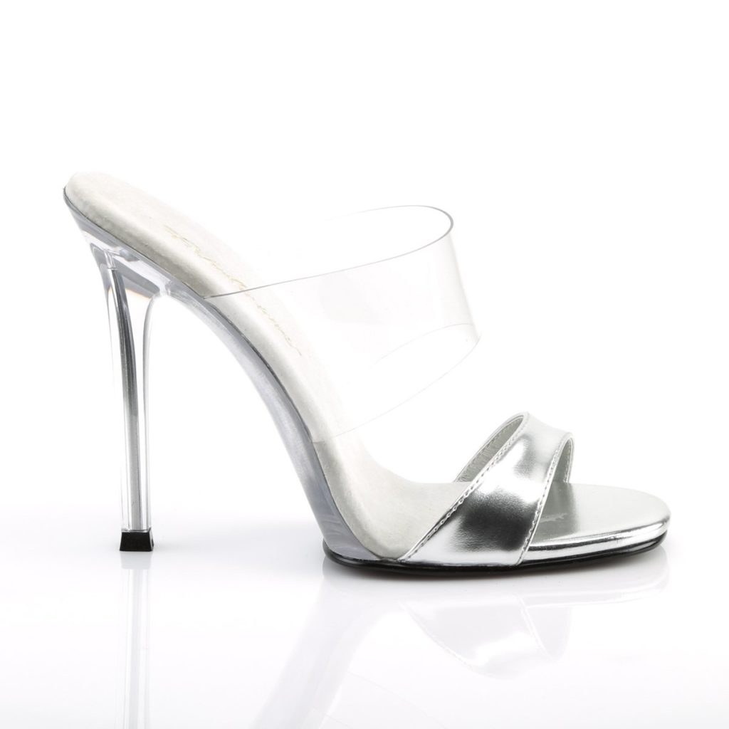 2 inch clear heels