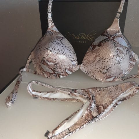 WETLOOK SNAKESKIN - Practice Posing Bikini UNDERWIRED BRA