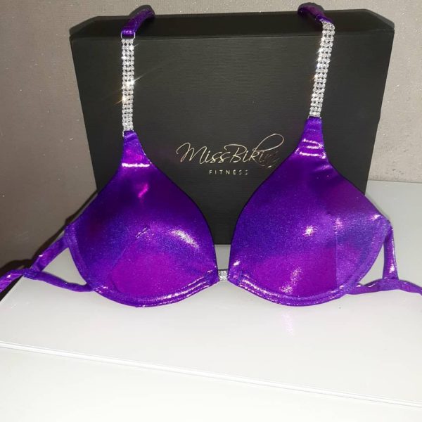 purple underwired competition bikini