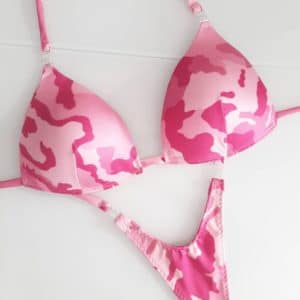 army print bikini - competition fitness posing bodybuilding bikini