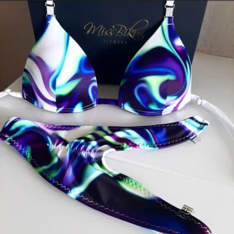 funky competition posing stage bikini
