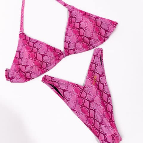 PINK SNAKE SKIN POSING SUIT