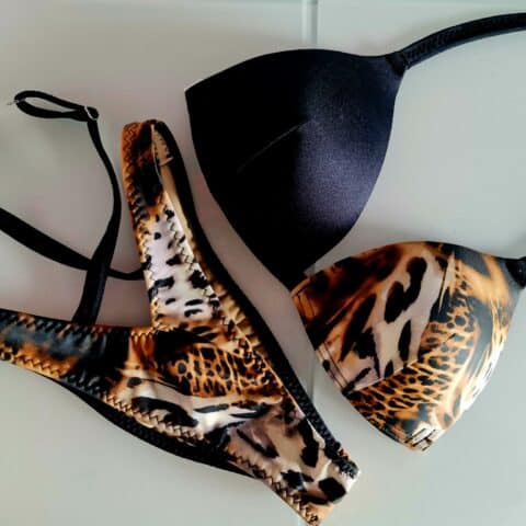 Animal Print Moulded Posing Suit