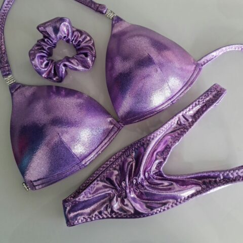 Lavender Holographic Moulded Posing Suit