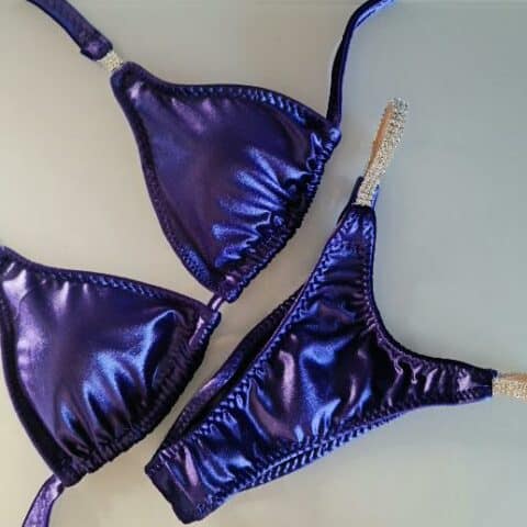 Deluxe Bikini Posing Suit Set - Purple Velvet