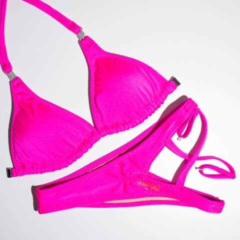 Neon Pink Posing Suit