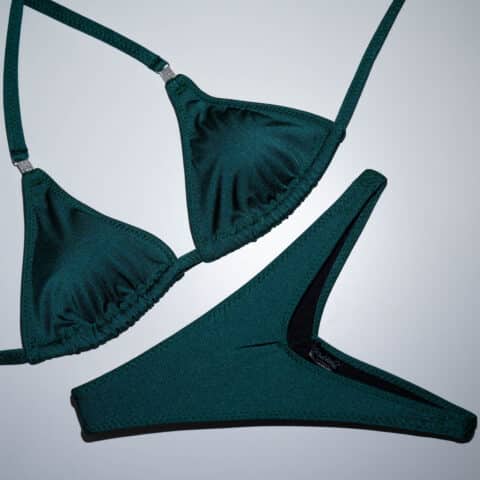 Forest Green Triangle posing bikini