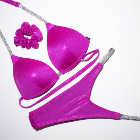 Pink Shine Posing Suit With Connectors