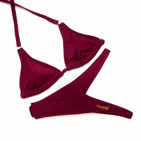 Wine Red Posing Suit