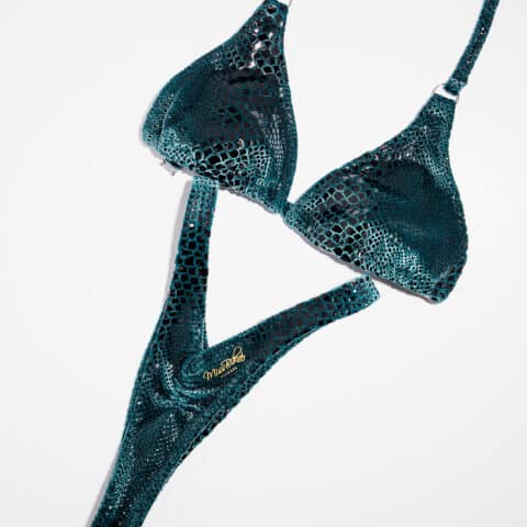 Green Velvet - Snake Skin Posing Suit