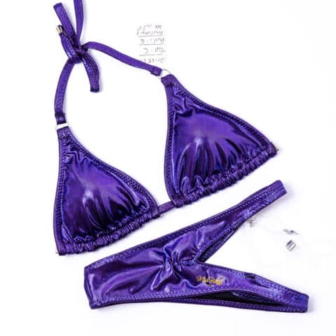 Dark Purple Shine Posing Suit