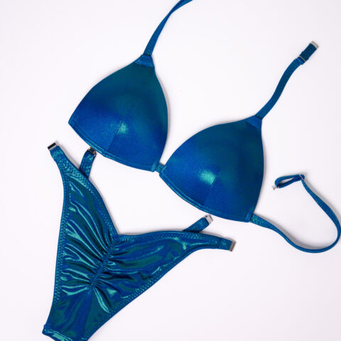 BLUE EMERALD FIT MODEL COMPETITION POSING STAGE BIKINIS-4