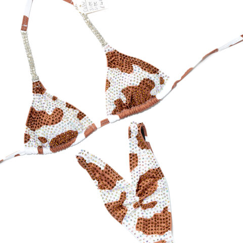 COMPETITION STAGE BIKINI - COW PRINT