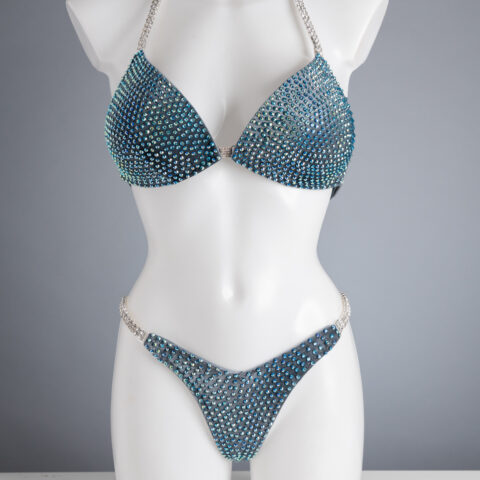 Grey Stage Suit - Size 8 & D Cup (BIKINI OR WELLNESS)