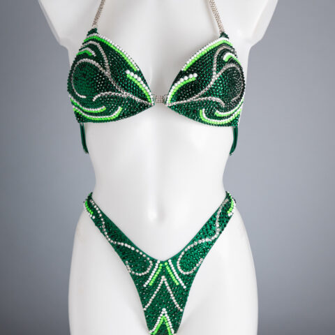 Ex sponsor Green Suit - Size B cup and size 6 bottoms